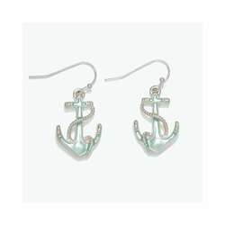 Item 418123 Silver/Mint Anchor Earrings
