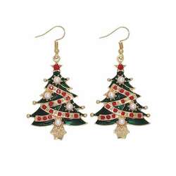 Item 418167 thumbnail Striking Trees With Red Crystals Earrings
