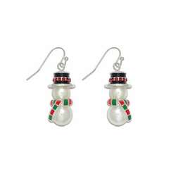 Item 418250 thumbnail Snowman With Scarf Earrings