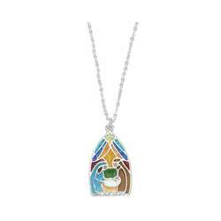 Item 418307 Stainded Glass Nativity Necklace