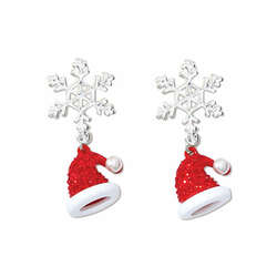 Item 418334 Santa Hat With Snowflake Earrings