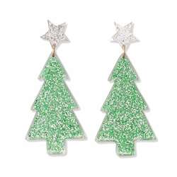 Item 418339 Glitter Christmas Trees Earrings