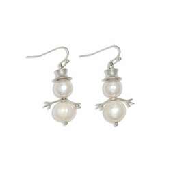 Item 418398 thumbnail Pearl Snowman With Silver Earrings