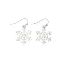 Item 418406 thumbnail Polished Silver Snowflakes Earrings