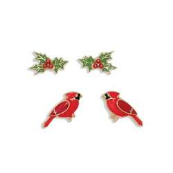Item 418428 thumbnail Duo Cardinals And Holly Earrings