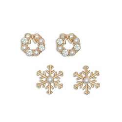 Item 418429 thumbnail Duo Wreath And Snowflakes Earrings