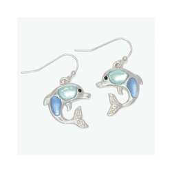 Item 418449 thumbnail Blue Azua Silver Dolphin Earrings