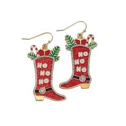 Item 418452 Ho Ho Ho Santa Boots Earrings
