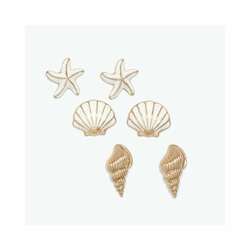 Item 418532 thumbnail Trio Gold And White Enamel Earrings