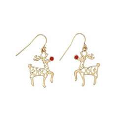 Item 418692 Bright Gold Rudolphs Earrings