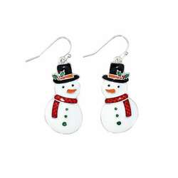 Item 418705 Holly Snowman Earrings
