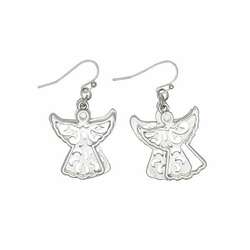 Item 418706 Silver Movable Angel Earrings