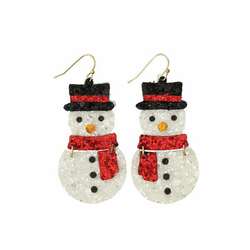 Item 418717 Glitter Snowmen Earrings