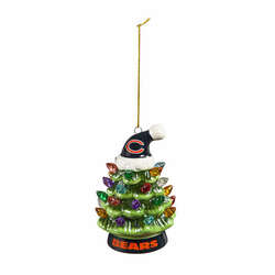 Item 420137 Chicago Bears Tree With Hat Ornament