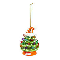 Item 420165 Cleveland Browns Tree With Hat Ornament