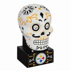 Item 420202 Pittsburgh Steelers Sugar Skull Statue