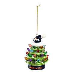 Item 420203 Denver Broncos Tree With Hat Ornament