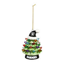 Item 420300 Las Vegas Raiders Tree With Hat Ornament