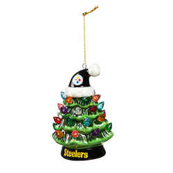 Item 420302 Pittsburgh Steelers Tree With Hat Ornament