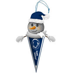 Item 420378 Penn State University Nittany Lions Light Up Snowman Pennant Ornament