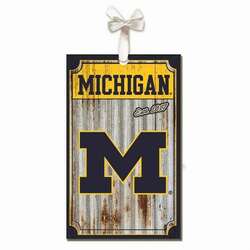 Item 420424 University of Michigan Wolverines Corrugate Ornament