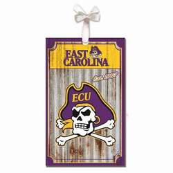 Item 420425 East Carolina University Pirates Corrugate Ornament