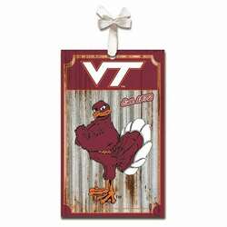 Item 420449 Virginia Tech Hokies Corrugate Ornament