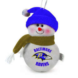 Item 420467 Baltimore Ravens Soft Snowman Ornament