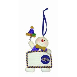 Item 420634 Baltimore Ravens Personalizable Snowman Ornament