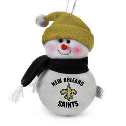 Item 420641 New Orleans Saints Soft Snowman Ornament