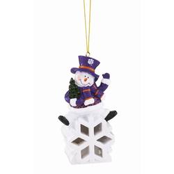 Item 420651 Clemson University Tigers Color Changing LED Snowman Ornament