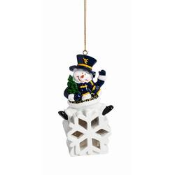 Item 420660 West Virginia University Mountaineers Color Changing LED Snowman Ornament