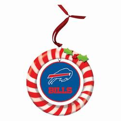 Item 420917 Buffalo Bills Candy Cane Wreath Ornament