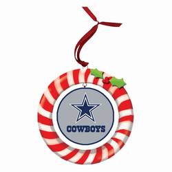 Item 420919 Dallas Cowboys Candy Cane Wreath Ornament