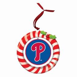 Item 420943 Philadelphia Phillies Candy Cane Wreath Ornament