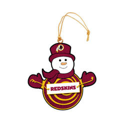 Item 420957 Washington Redskins Snowman With Sign Ornament