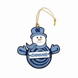 Item 420965 University of North Carolina Tar Heels Snowman With Sign Ornament