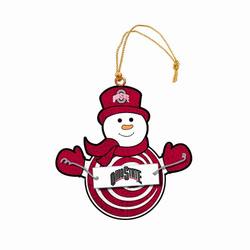 Item 420966 Ohio State University Buckeyes Snowman With Sign Ornament