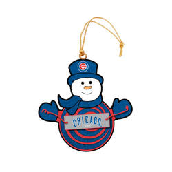 Item 420971 Chicago Cubs Snowman With Sign Ornament