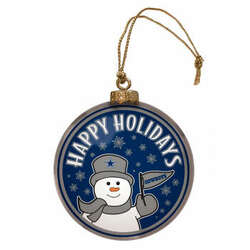 Item 420986 Dallas Cowboys Team Snowman Disc Ornament