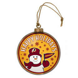 Item 420998 Washington Redskins Team Snowman Disc Ornament