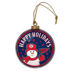 Item 421011 Boston Red Sox Team Snowman Disc Ornament