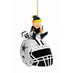 Item 421058 Dallas Cowboys Team Elf Helmet Ornament