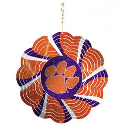 Item 421102 Clemson University Tigers Geo Spinner Ornament