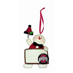 Item 421126 Ohio State University Buckeyes Personalizable Snowman Ornament