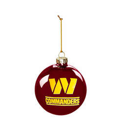Item 421188 Washington Commanders Glass Ball Ornament