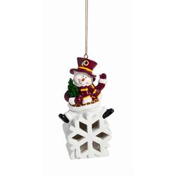 Item 421204 Washington Redskins Color Changing LED Snowman Ornament