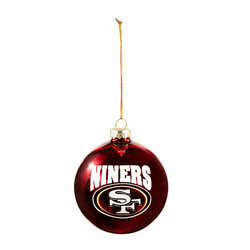 Item 421274 San Francisco 49ers Glass Ball Ornament