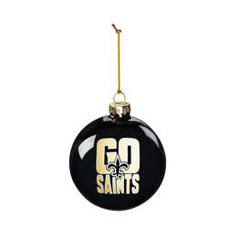 Item 421316 New Orleans Saints Glass Ball Ornament