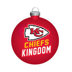 Item 421325 Kansas City Chiefs Glass Ball Ornament